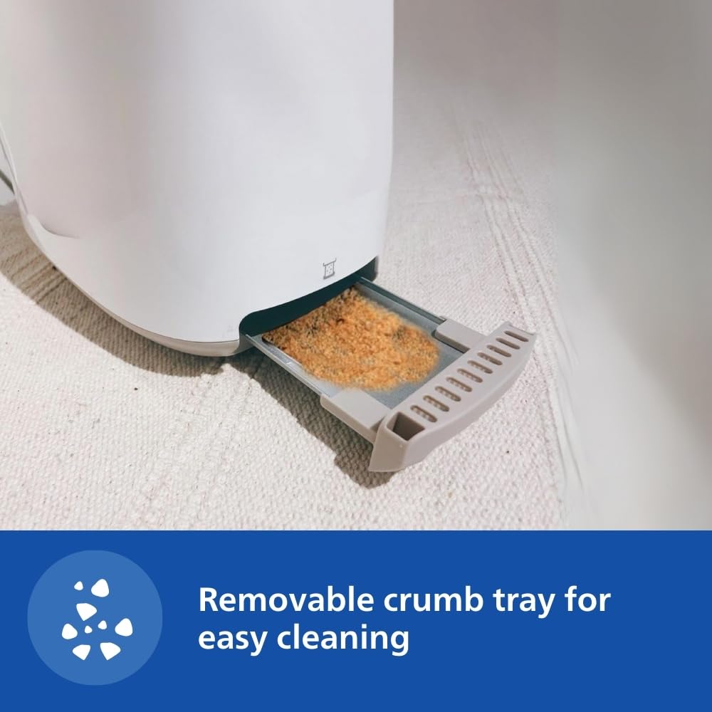 Philips HD2582/00 Two slice Pop-up toaster with bun warmer | 830W | 6 browning settings