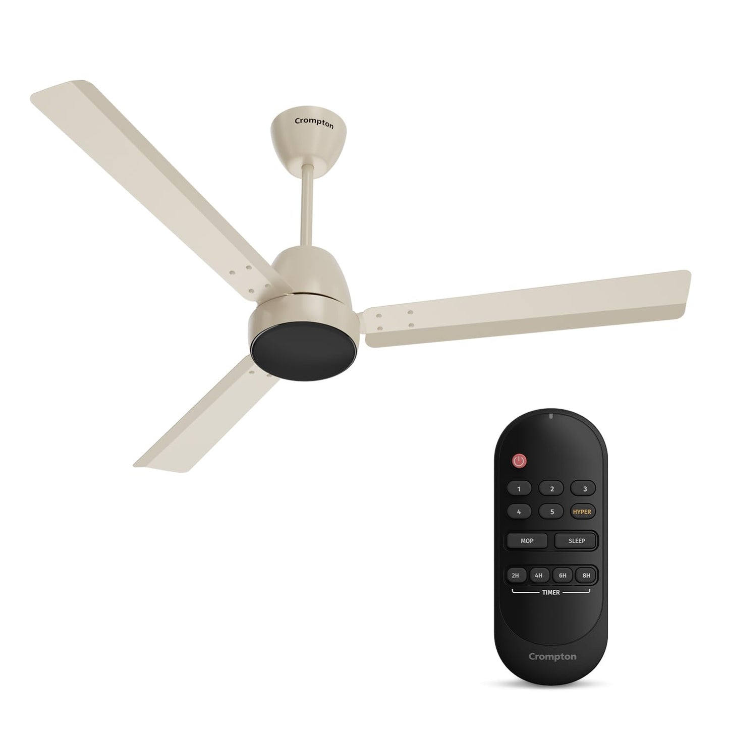 Crompton Energion Nucleoid 1200mm BLDC Ceiling Fan | Remote Control | BEE 5 Star Energy Rated | High Air Delivery | 4 Years Manufacturer Warranty | Silver White