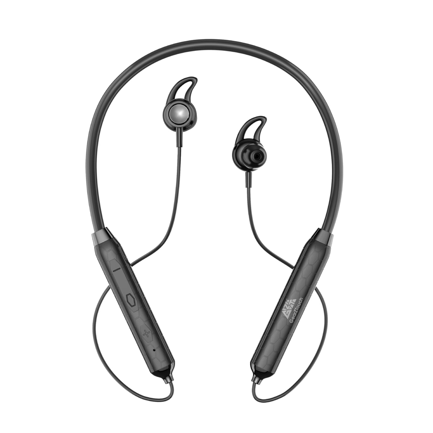 GEARZTOUCH GSP in Ear 3.5mm Wired Earphones with in Line HD Mic, Powerful Audio, Clear Sound, Noise Isolation with Precise Bass, Unique Earbuds Design,in line Controls,Wide Compatibility(Black)