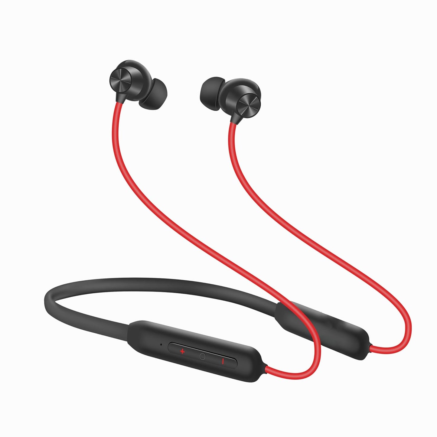 SIGNATIZE Bluetooth Earphone in Ear Wireless Neckband, with Mic,Up to 65 Hours Playtime, Magnetic Earbuds, Lightweight v5.3 Bluetooth Headset for Running, Gyming & Travelling (Red)