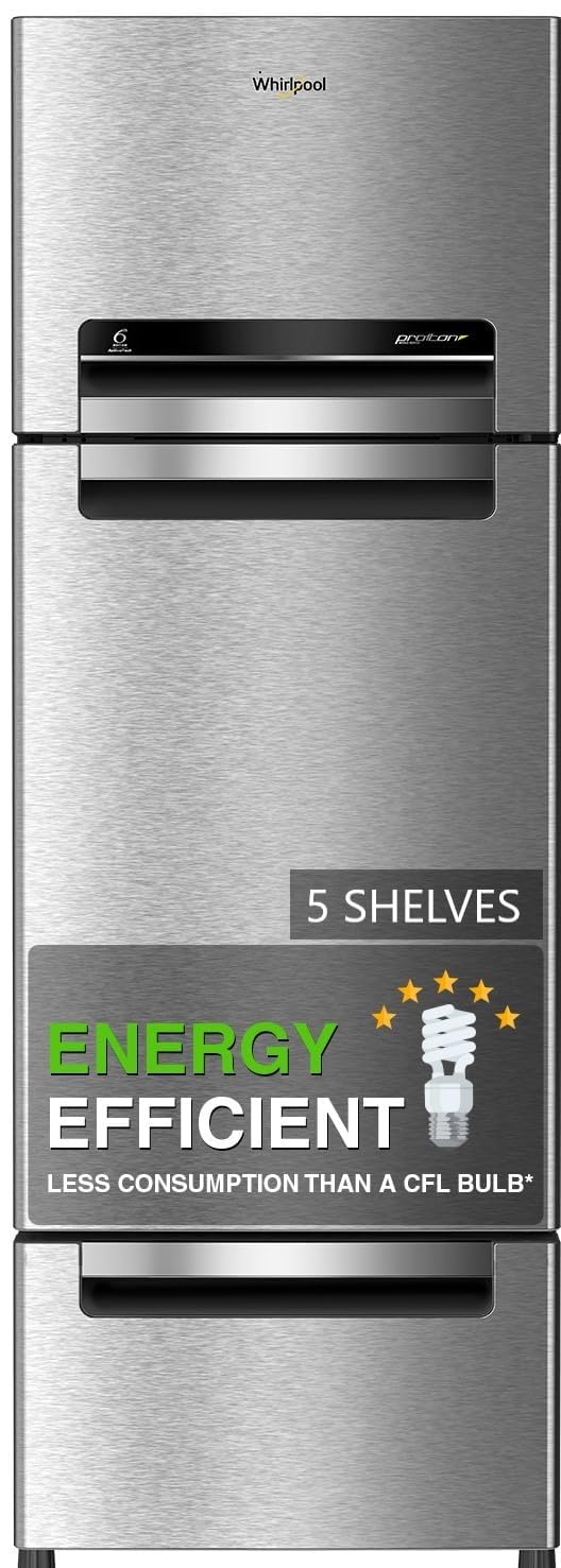 Whirlpool 235 L Frost Free Triple-Door Refrigerator (FP 253D PROTTON ROY RADIANT STEEL(Z) Double Door Refrigerator space)