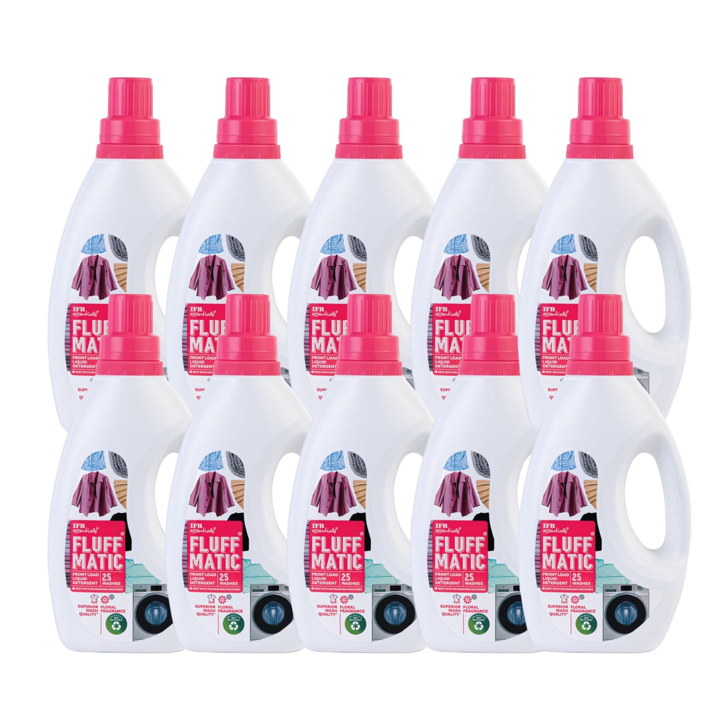 IFB Essentials Fluff Front Load Fabric Liquid Detergent - 1 liters