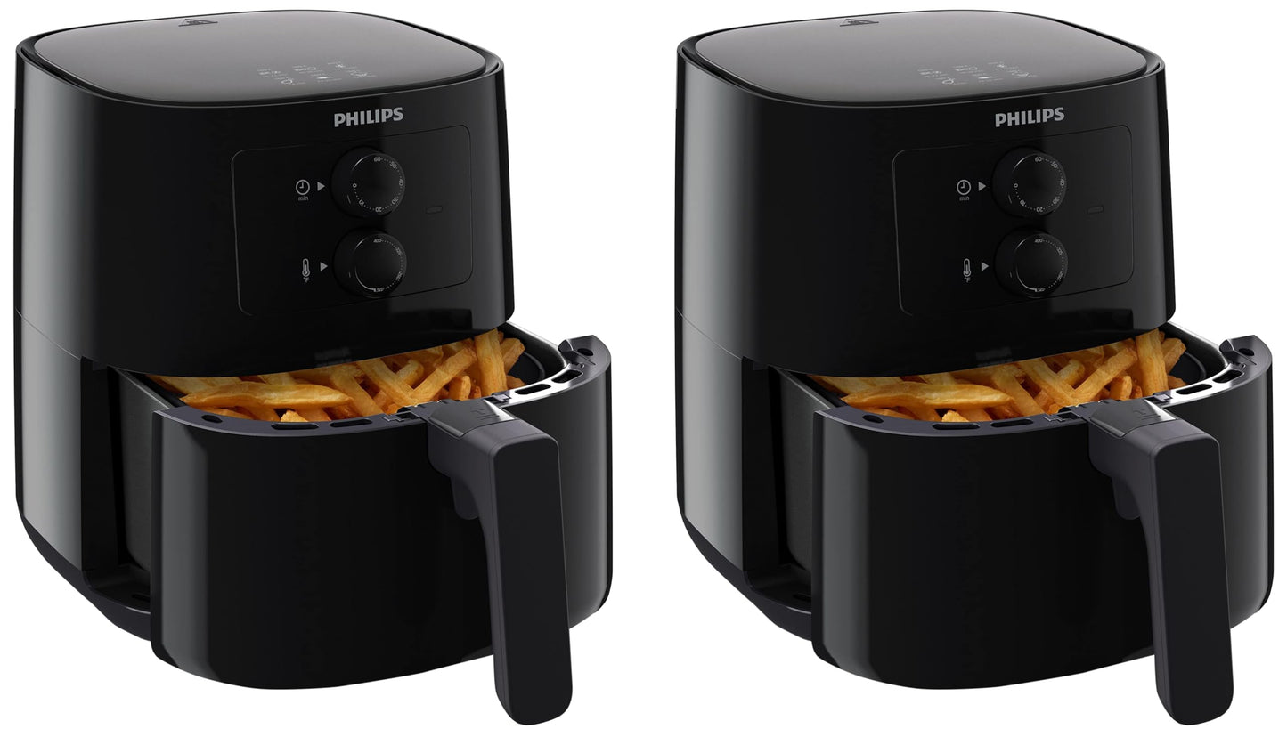 PHILIPS Air fryer for Home, 4.1 Liter, with RapidAir Technology (Black), with additional 1 Yr Warranty by Philips, uses up to 90% less fat (HD9200/90)