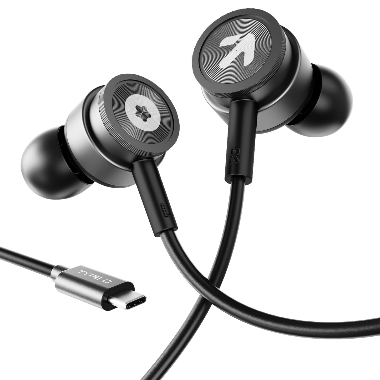 Boult XO Black Wired Earphones with 3.5mm Jack, Extra Bass, 10mm Dynamic Driver, Inline Control, IPX5 Water Resistant, HD Mic, Radial Finish, Earphones Wired Headphones with Mic Earphone