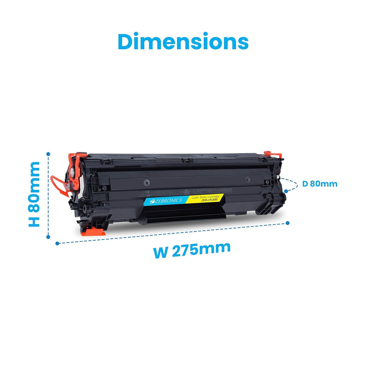 ZEBRONICS ZEB-LPC88A Laser Toner Printer Cartridge for HP Laser Jet P1007/P1008/P1106/P1108, Pro M1136/M1213nf/M1216, Pro M202dw / MFP M128/ M226, Black