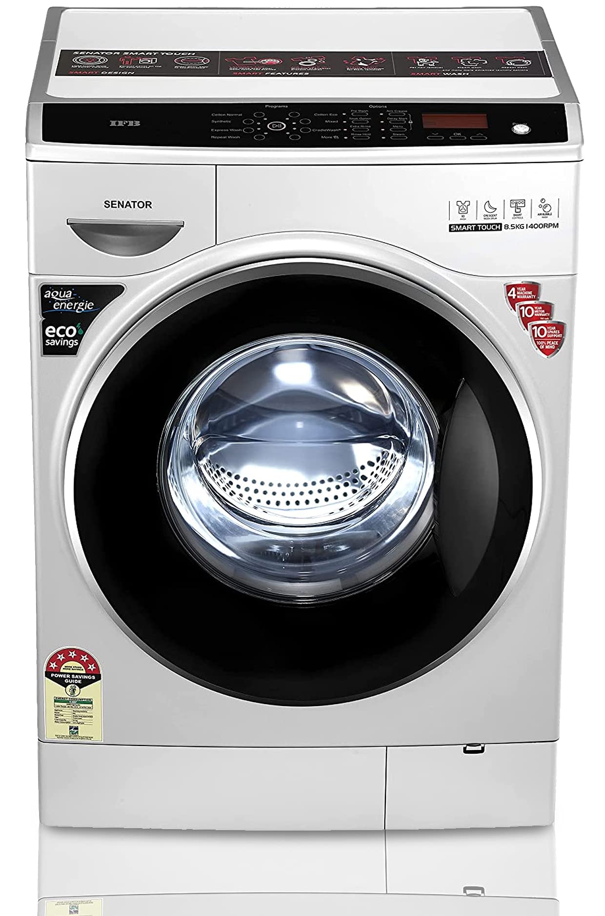IFB 9/6/3 kg Fully Automatic Washer Dryer Refresher with Steam Refresh, AI Powered, 100% Dry Clothes, 9 Swirl Wash Mimic Handwashing, WiFi & Eco Inverter Motor (WDR Executive ZMN, Mocha)