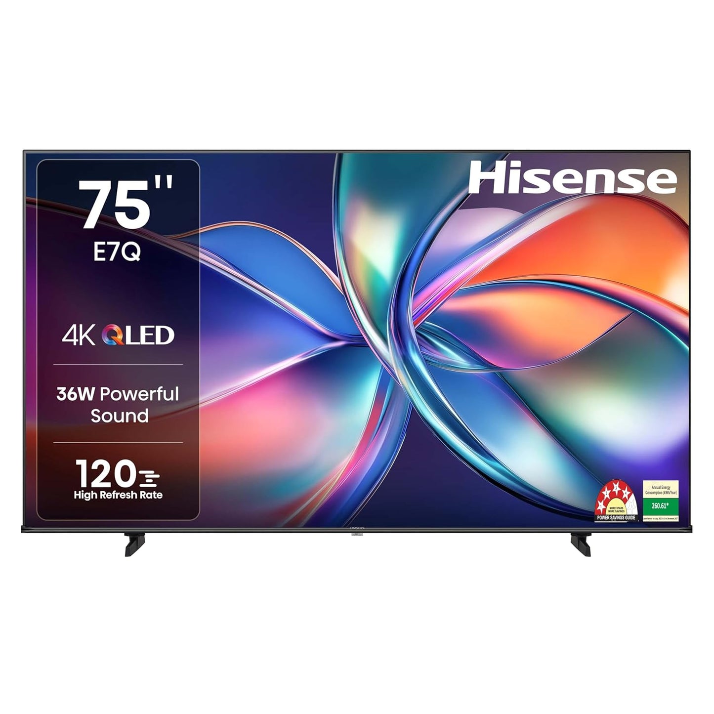Hisense 189 cm (75 inches) E7Q Series 4K Ultra HD Smart QLED TV 75E7Q (Black)