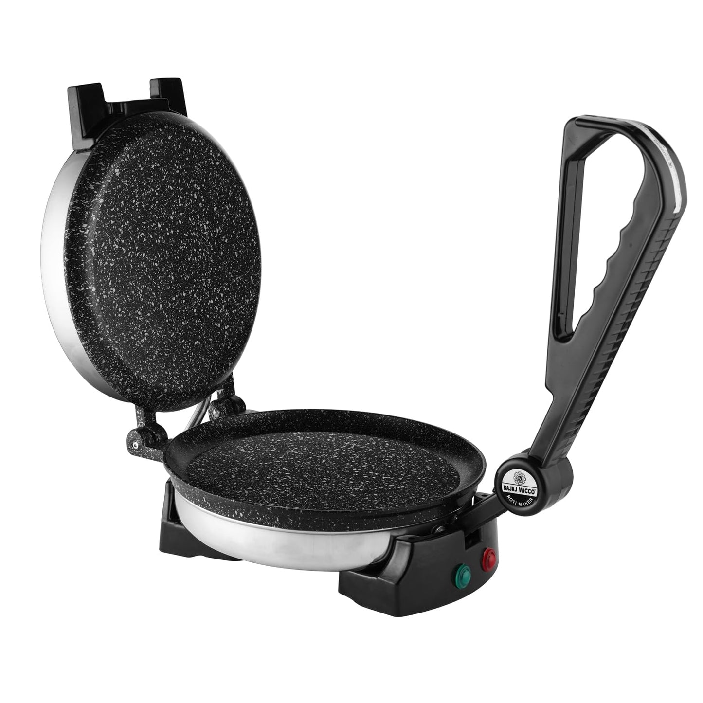 BAJAJ VACCO® Electric Go-Ezzee Chapati/Roti/Khakhra Maker C-02 Wattage 900, Stainless Steel, Black