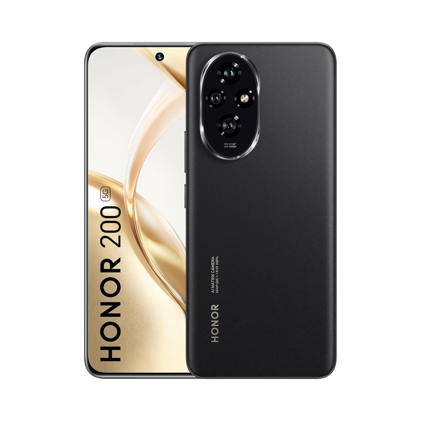 HONOR 200 5G (8GB+256GB, Black) – 50MP+50MP+12MP Triple Camera with Dual OIS | 50MP Selfie | Quad-Curved AMOLED Display | AI-Powered MagicOS 9.0 | Without Charger
