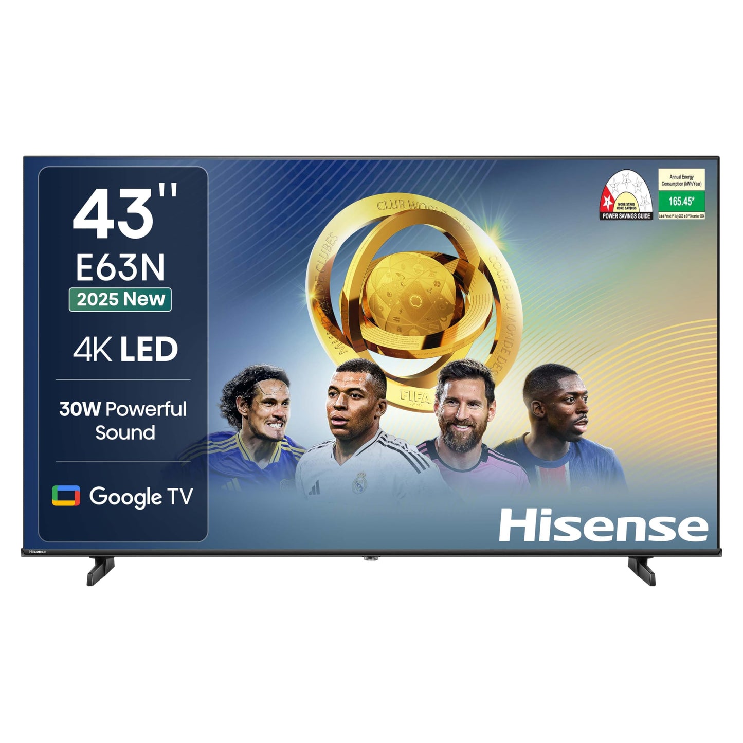 Hisense 164 cm (65 inches) E6N Series 4K Ultra HD Smart LED Google TV 65E6N (Black)