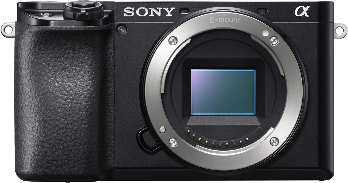 Sony New Alpha ILCE-6100X (Previously ILCE-6100Y) with Upgraded SELP1650 (Ver 2) Power Zoom Lens + SEL55210 Lens | 24.2 MP | APS-C Sensor | Fast Auto Focus | Tiltable LCD – Black