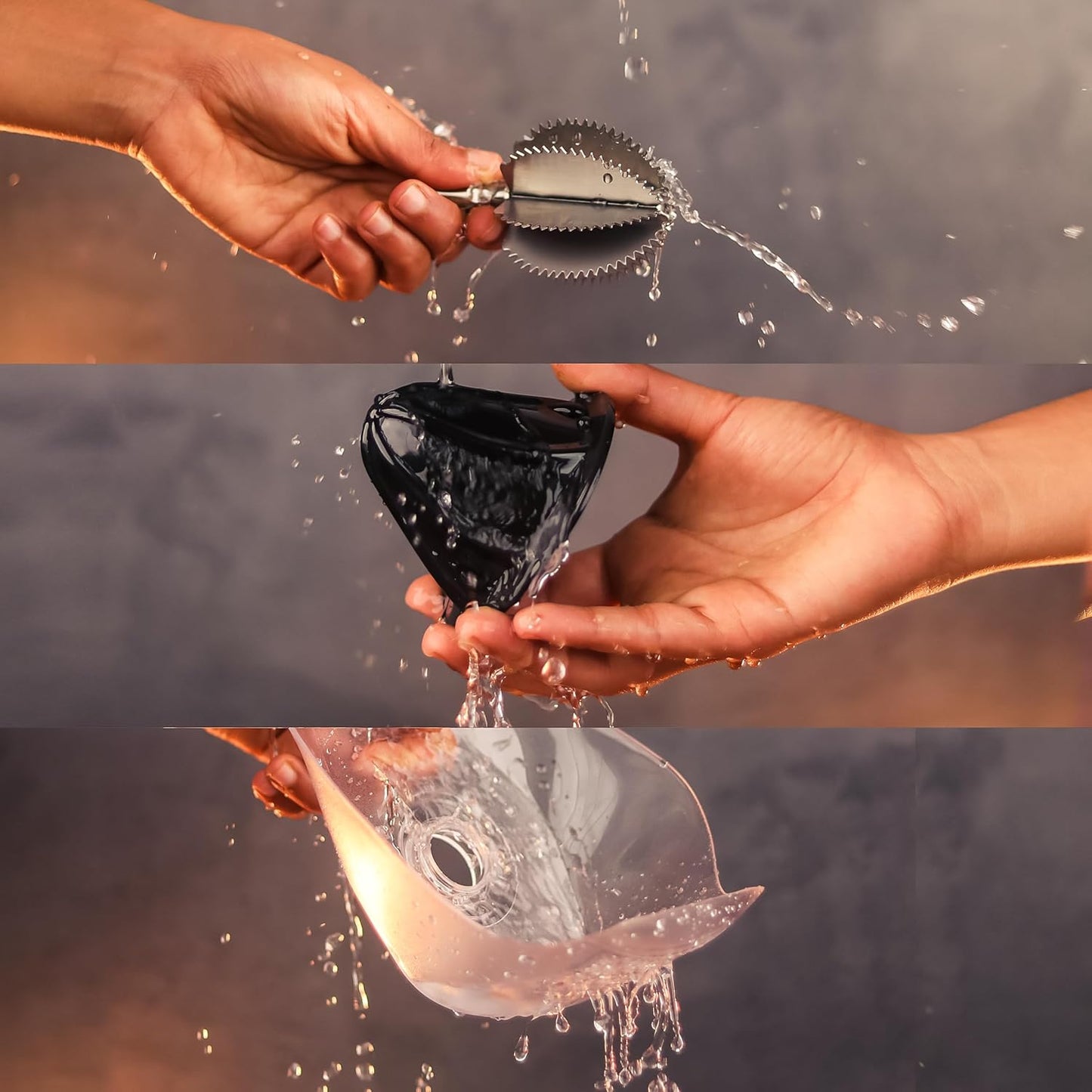 Brewine 2-in-1 Coconut Scraper & Citrus Juicer with Dual Speed Settings, Cooling Fan for Ventilation, Stainless Steel Scraping Blade, Splash Guard, Super Suction Feet for Stability, Blue, 200 Watts