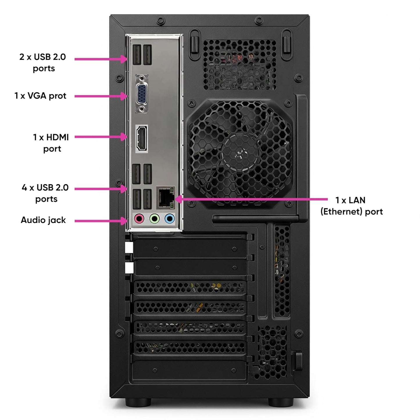 Assembled Pc Core i5-3470 | 16GB RAM, 256GB SSD, Win 10 Pro, MS Office WiFi | High-Performance Desktop Computer for Home and Office – Black