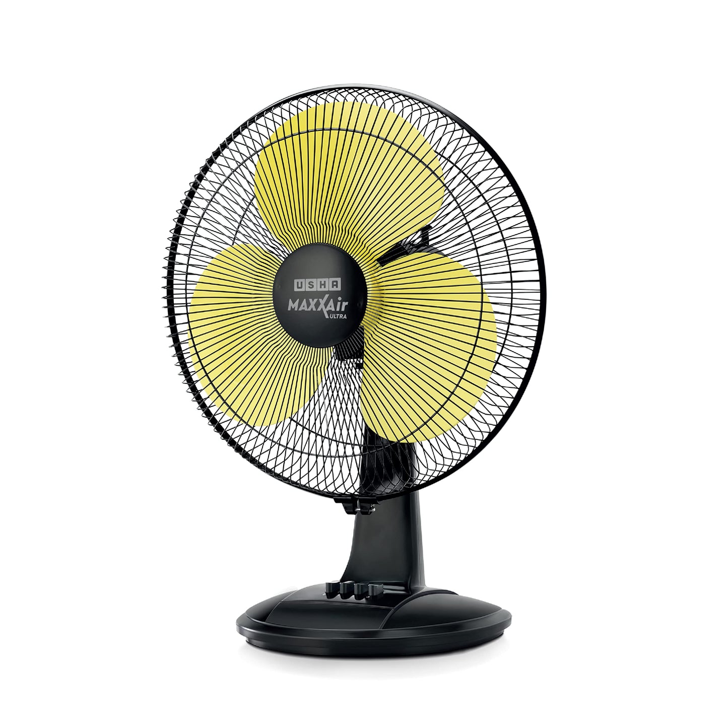 USHA Maxx Air Ultra Table Fan | 400MM Sweep Size | 1350_RPM | Aerodynamic Blade Design for High Air Delivery | Corrosion Protection with Plastic Blades | 3 Speed Settings | Light Blue
