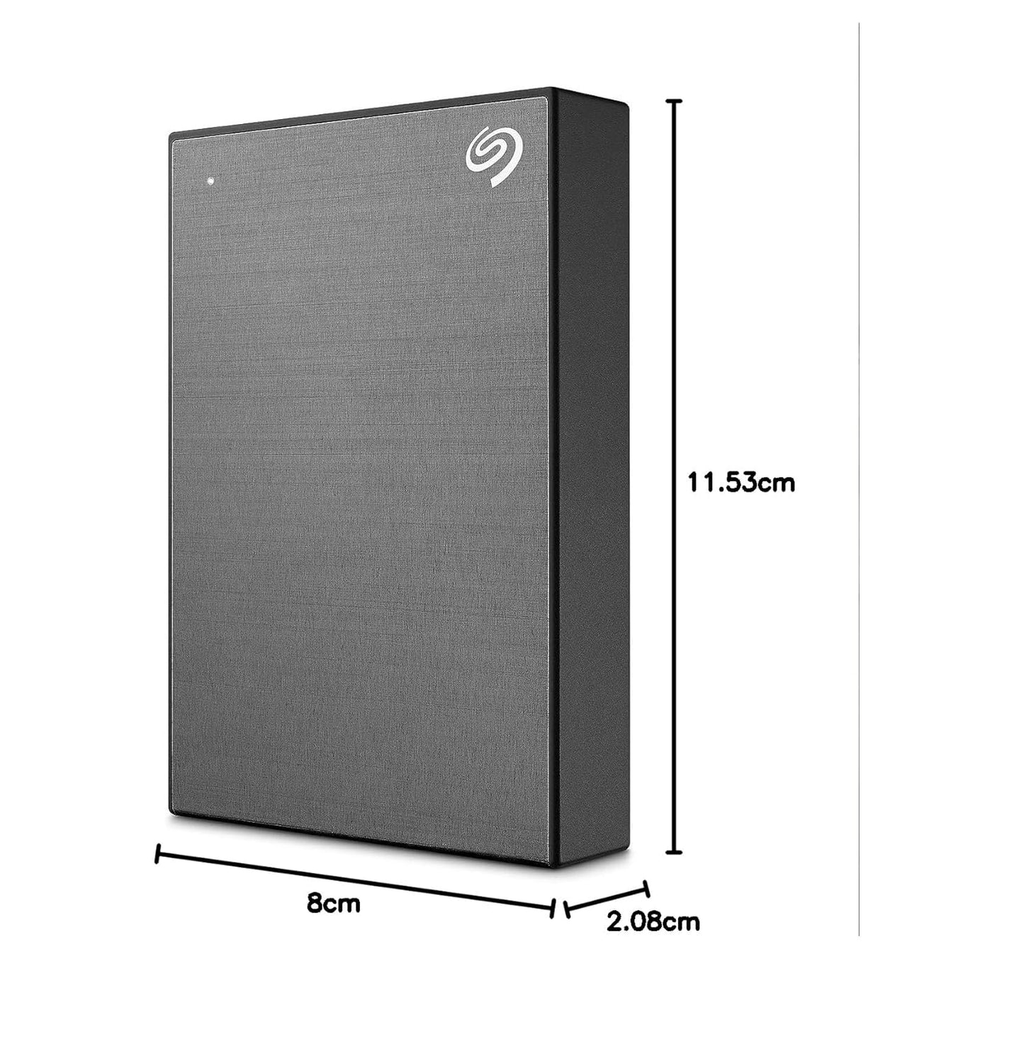 Seagate One Touch 5TB External HDD with Password Protection Space Gray, for Windows and Mac, with 3 yr Data Recovery Services, and 6 Months Mylio Create Plan and Dropbox Backup Plan (STKZ5000404)