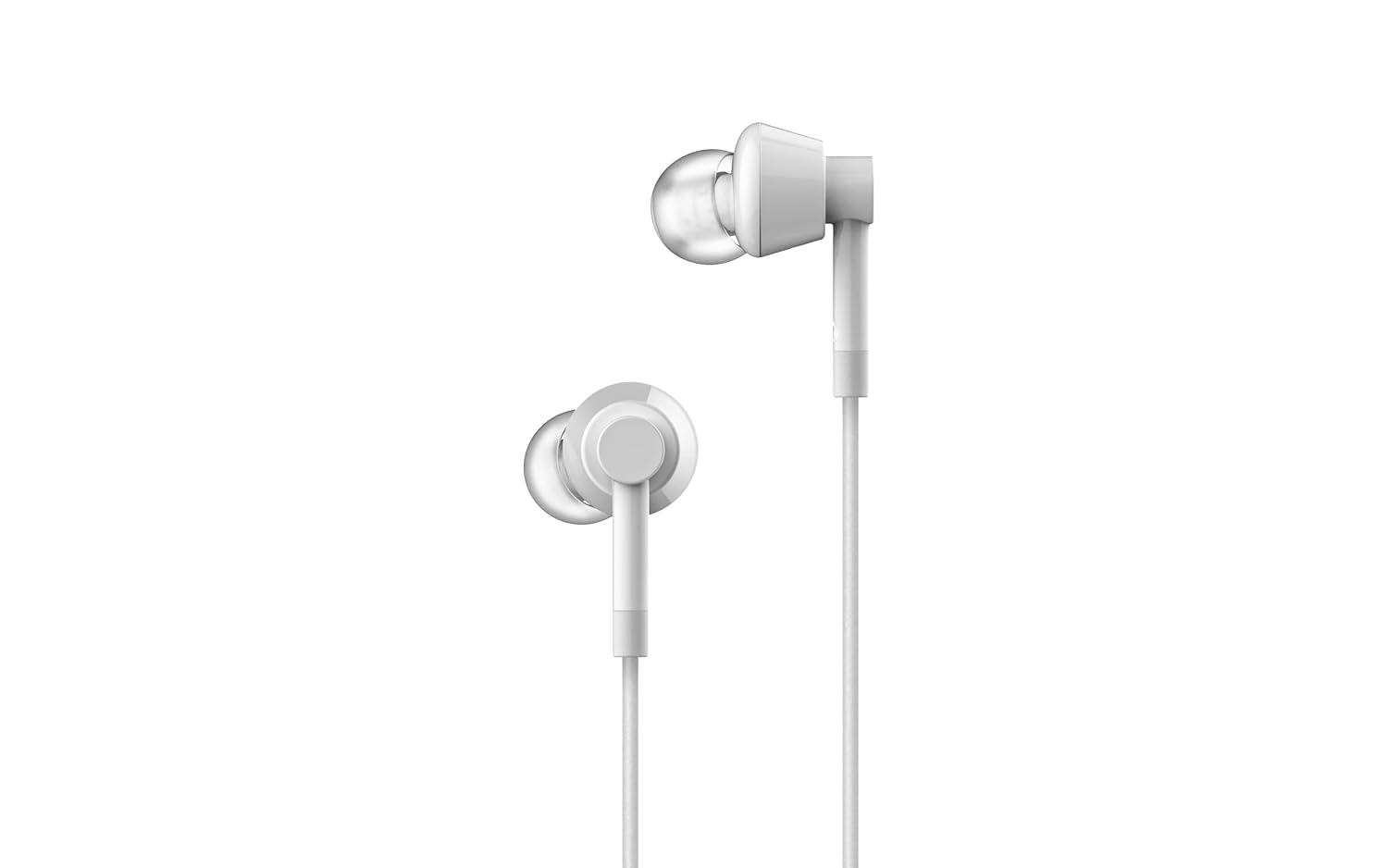 Nokia Buds (Wb-101) Wired in Ear Earphones with Mic with Powerful Bass Performance for Clear Voice Calls, Virtual Assistant Control Enabled. Angled Acoustic Tubes for Comfortable Secure Fit, White