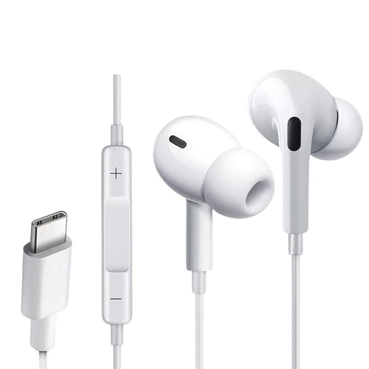 GZTouch Shot'-C PRO Type C Wired Earphone with Powerful HD Mic for Clear Sound, in-Line Volume Controller & Noise Cancellation Compatible with All Android & iOS Devices with CType Jack(White)