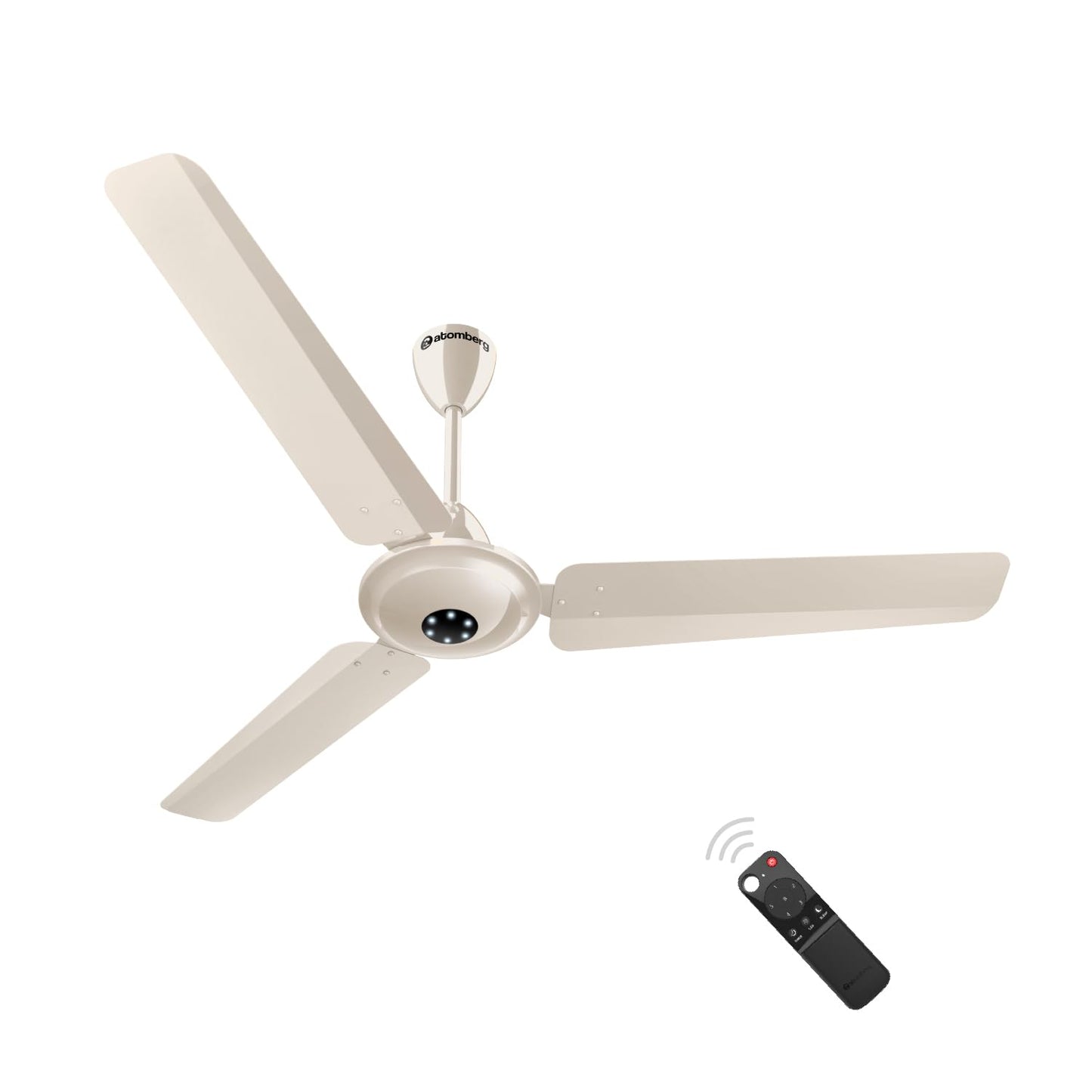 atomberg Efficio Alpha 1200mm BLDC Ceiling Fan with Remote Control | BEE 5 star Rated Energy Efficient Ceiling Fan | High Air Delivery with LED Indicators | 2 Year Warranty (Gloss Black)