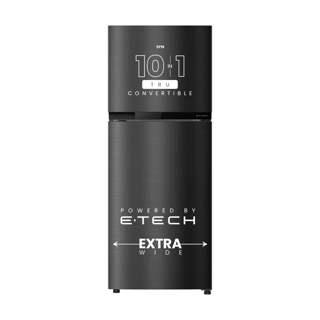 IFB 241L 3 Star Tru Convertible 10-in-1 Advanced Inverter Frost Free Double Door Refrigerator (IFBFF-2913DKSET, Metal Black, 360 Degree Cooling, Extraordinary Space)