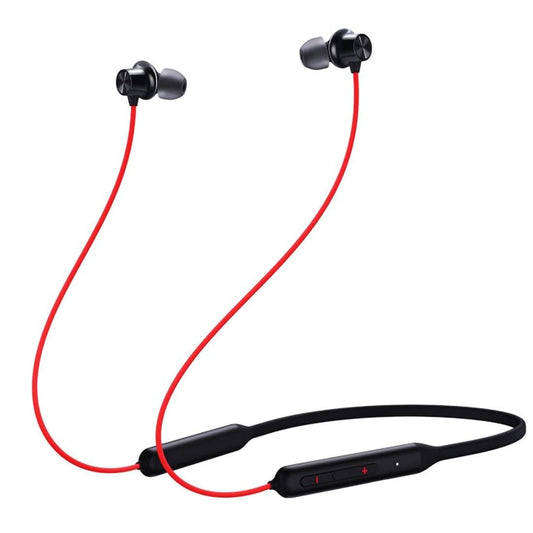 Bouncefit Bluetooth Wireless Mangentic On/Off Neckband, 40 Hours Continuous Playback Battery, Fast Charge, IPX7, Low Latency, Active Noise Cancellation, Earbuds with Mic Earphones (Red)