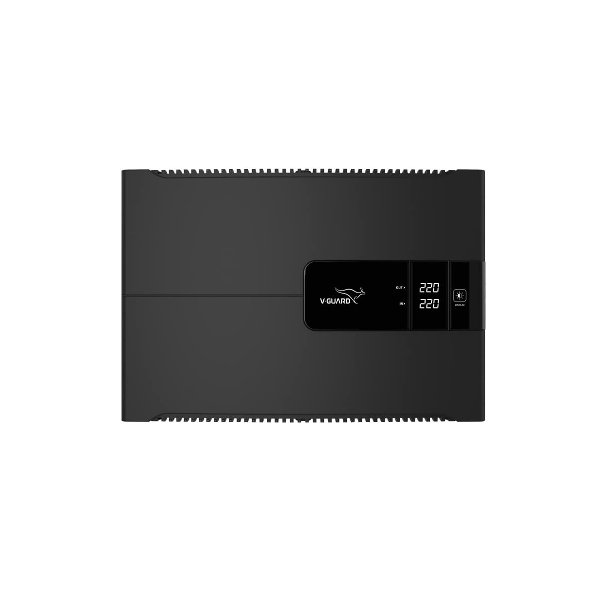 V-Guard Voltino Grand Digi Plus TV Stabilizer | Applicable for Smart TVs up to 203 cm (80'') + Set Top Box,Home Theatre/Gaming Console| 4 A Capacity | Dual Seven Segment Digital Display | Black