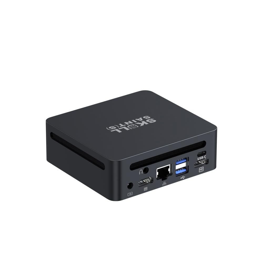 SKULLSAINTS Corex Mini PC Powered By AMD Ryzen 7 4800H (8C, 16T), Triple Display Support, Wi-Fi 6, Bluetooth 5.2, Expandable RAM & Storage (Black, Ryzen 7 4800H, 512, GB, Windows 11 Pro, 16, GB)