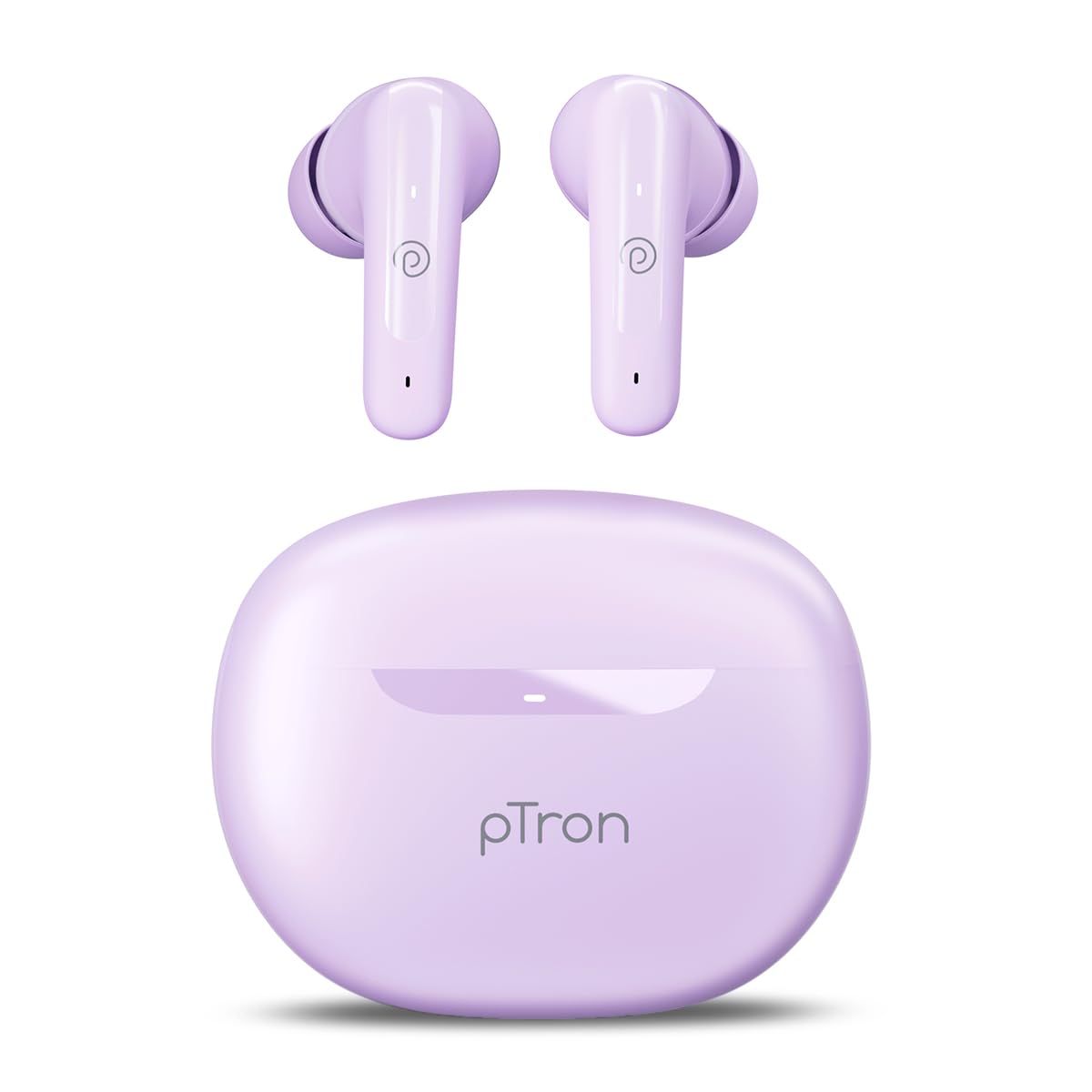 pTron Bassbuds Astra in-Ear TWS Earbuds with Stereo Sound, 34Hrs Playtime, Stereo Calls, Bluetooth V5.3 Headphone with Quick Pairing, Touch Control, Voice Assist, Type C Charging & IPX4 (Light Blue)