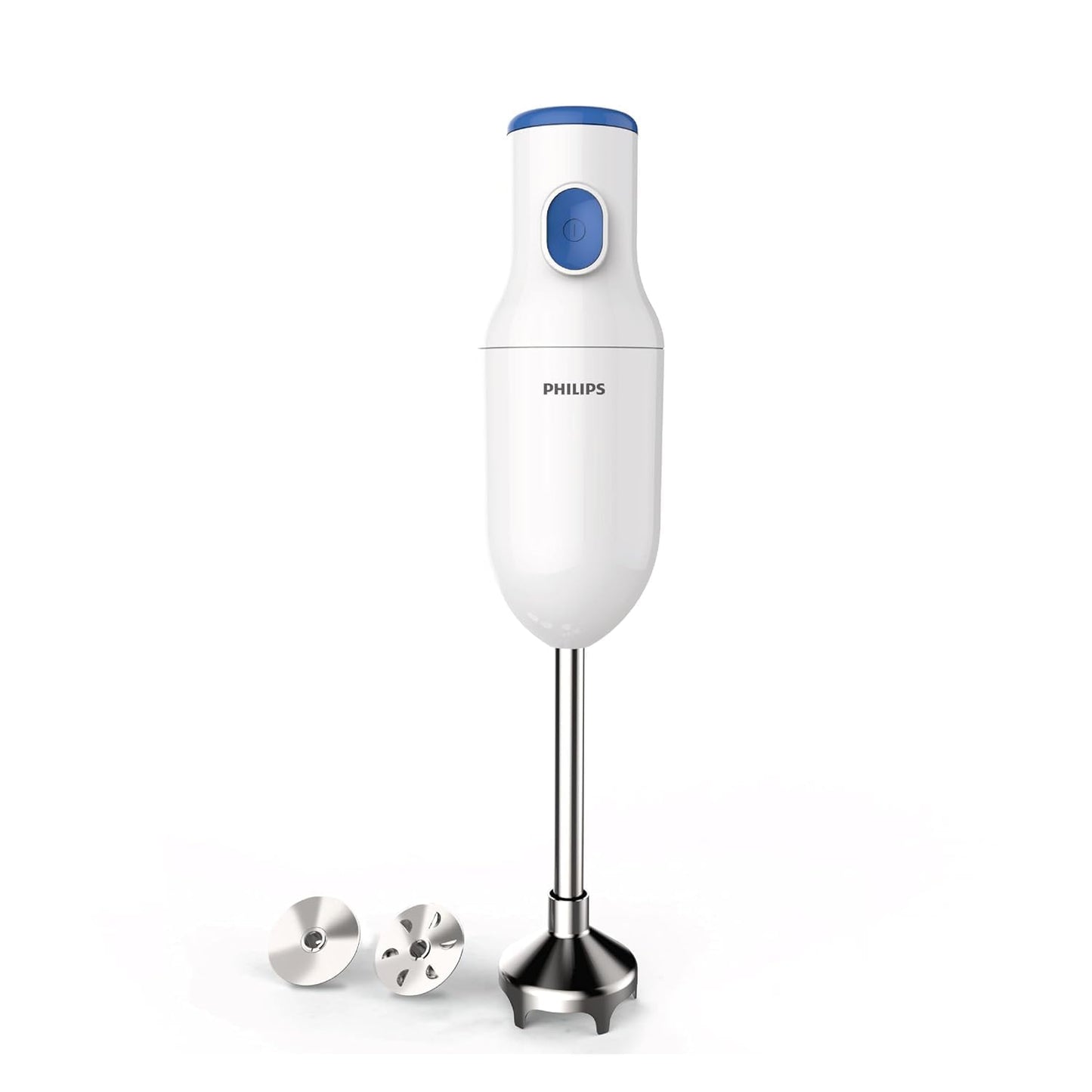 PHILIPS HL1683/00 Hand Blender | Powerful 300W Motor | with Rust free steel arm | Easy single trigger operation | Specially designed blades | Wall bracket for easy storage, 2year warranty Blue & White