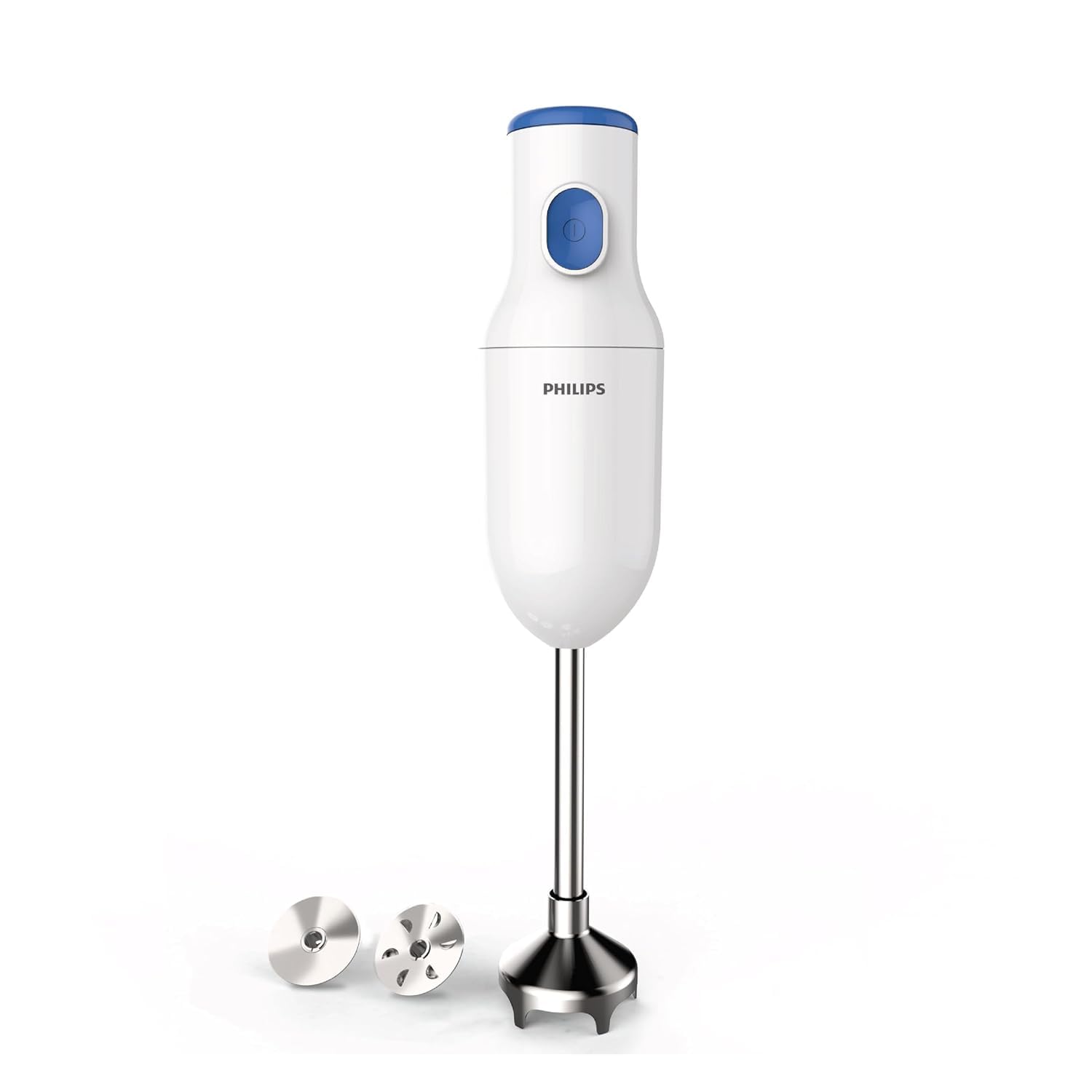 PHILIPS HL1683/00 Hand Blender | Powerful 300W Motor | with Rust free steel arm | Easy single trigger operation | Specially designed blades | Wall bracket for easy storage, 2year warranty Blue & White