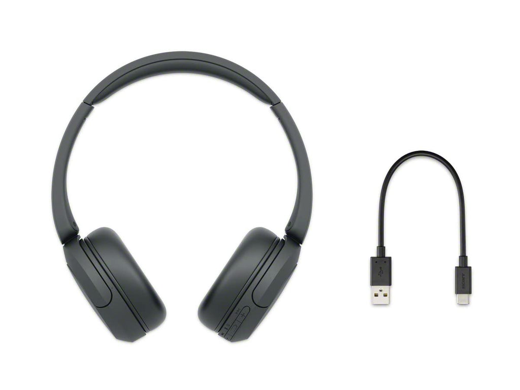 Sony WH-CH520 Wireless Bluetooth Headphones On Ear with Mic, Up to 50Hrs Battery, Quick Charge, DSEE Upscale, Multipoint Connectivity, Voice Assistant, Customized EQ-Black
