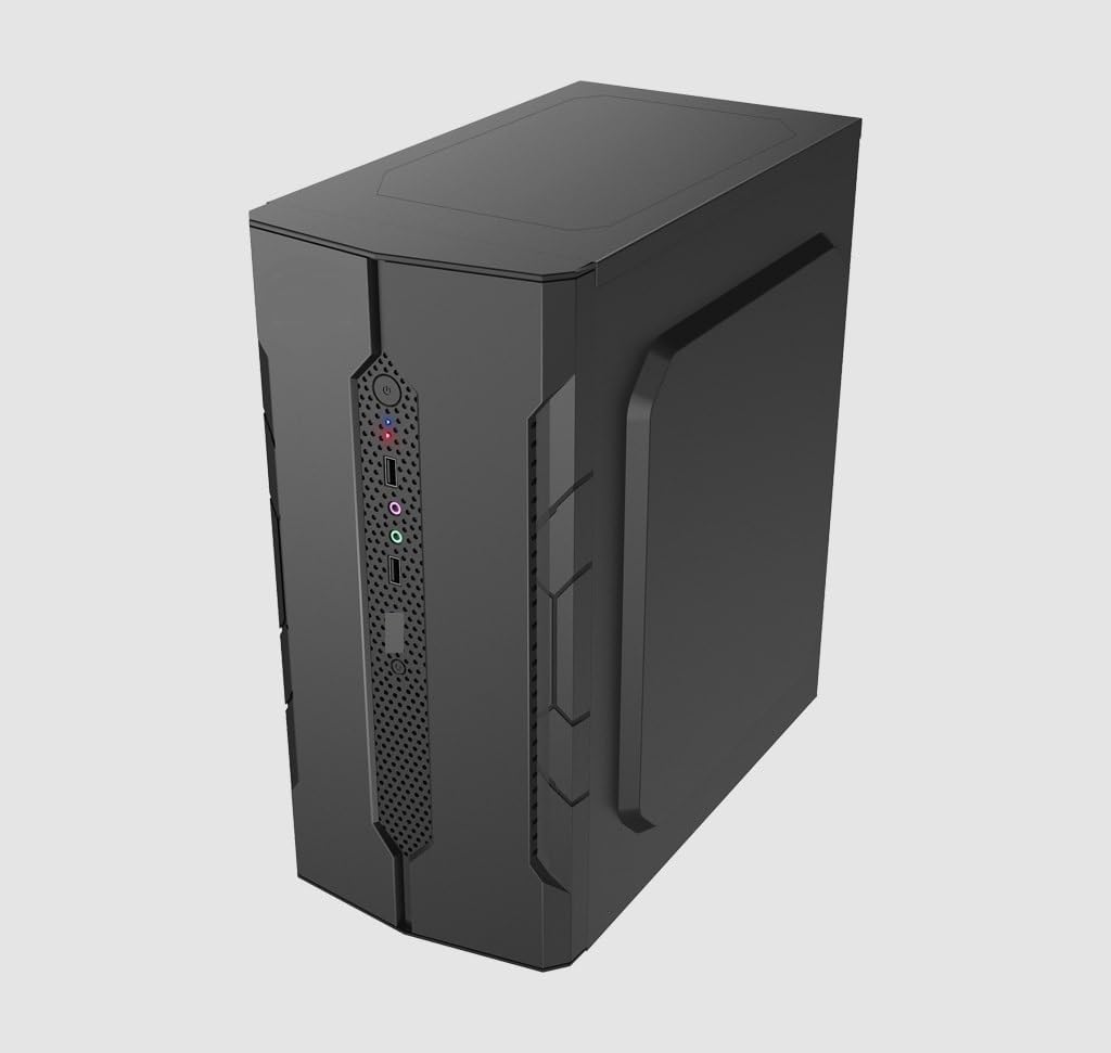 Desktop Computer Set with i5-3470, 16GB RAM, 512GB SSD, 19-inch Monitor, Keyboard, Mouse, WiFi Dongle, Speakers, Windows 10, Black