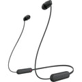 Sony WI-C100 Wireless Headphones with Customizable Equalizer for Deep Bass & 25 Hrs Battery, DSEE-Upscale, Splash Proof, 360RA, Fast Pair, in Ear Bluetooth Headset with Mic for Phone Calls (Black)