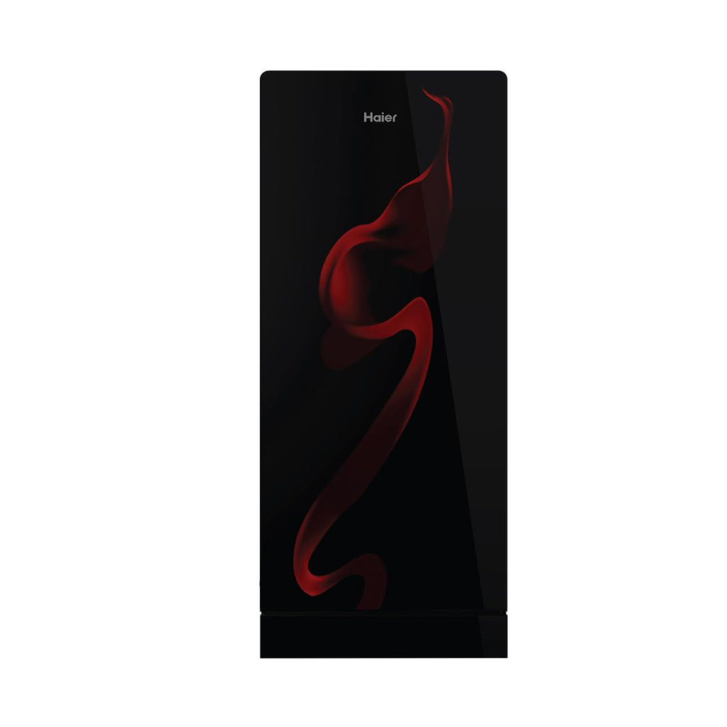 Haier 190 L, 5 Star, Spiral Glass Finish Direct Cool Single Door Refrigerator with Base Drawer REF HRD-2105PSG-P