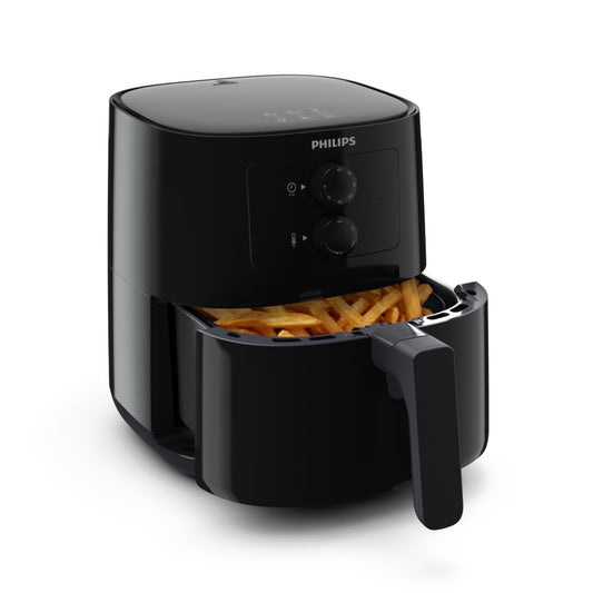 PHILIPS Air fryer for Home, 4.1 Liter, with RapidAir Technology (Black), with additional 1 Yr Warranty by Philips, uses up to 90% less fat (HD9200/90)