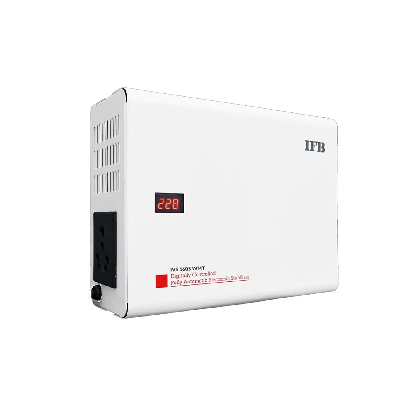 IFB IVS 1605 WMT 150-290V 15AMPS Voltage Stabilizer for Wasshing Machine & Air Conditioner Stabilizer, White Metallic Silver