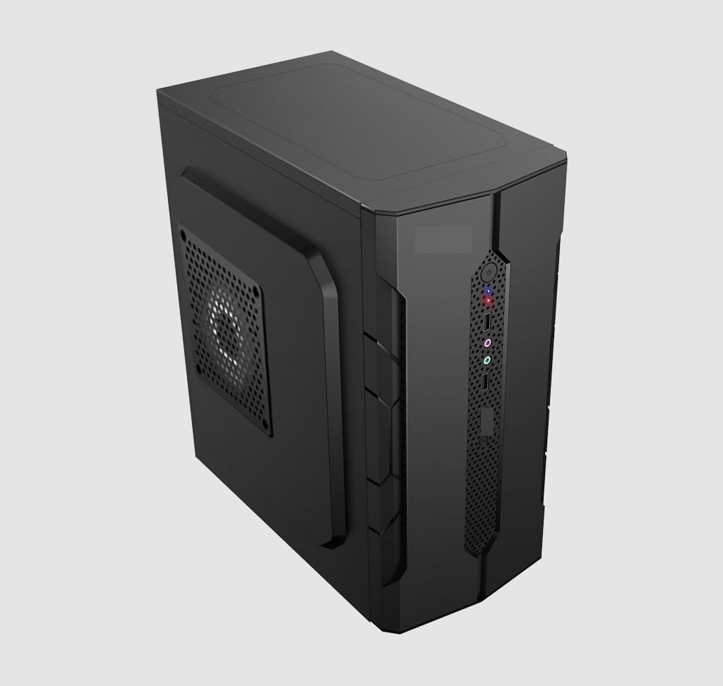 Desktop Computer Set with i5-3470, 16GB RAM, 512GB SSD, 19-inch Monitor, Keyboard, Mouse, WiFi Dongle, Speakers, Windows 10, Black