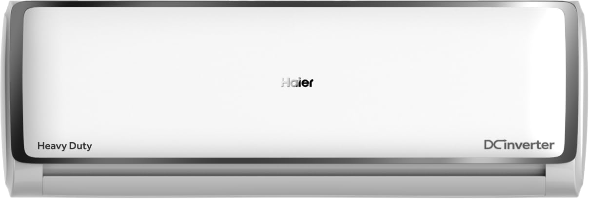 Haier 2.4 Ton 3 Star HEXA Inverter Split AC (7980 Watts, Copper, Super Heavy Duty, 7 in 1 Convertible, HD Filter, Cools at 60°C, 20 Mtrs Air Throw - HSU80SHD-AOW3BN-INV,White)