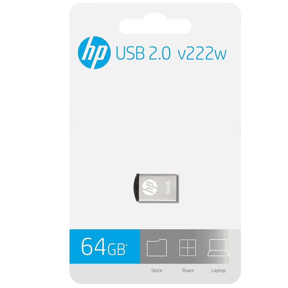 HP v222w 64GB USB 2.0 Pen Drive (Silver)