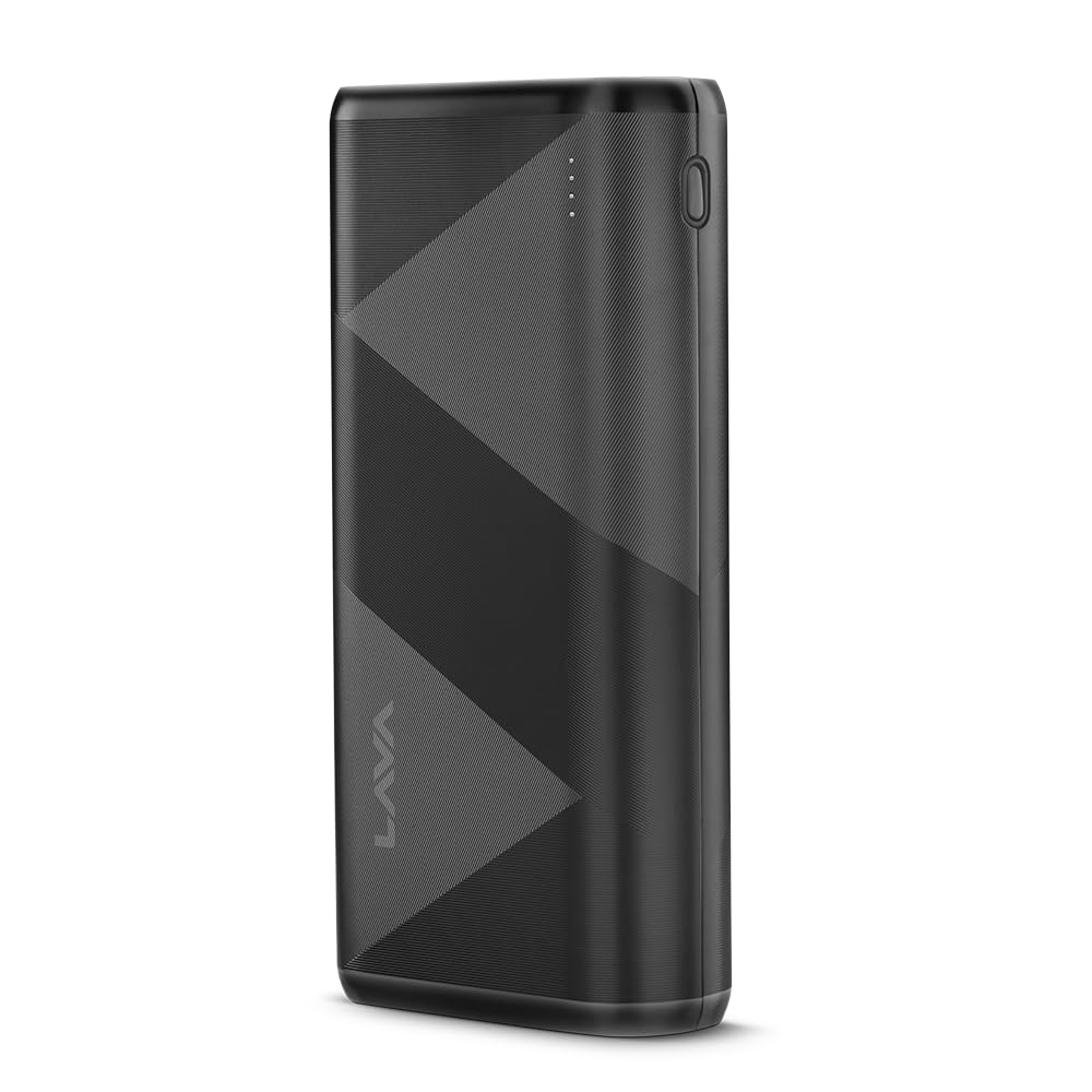 Newly Launched Lava POWERMAX [20000mAh] 22.5W Premium Fast Charging Power Bank with Triple Charging Ports, Superior Graphic Design, Strong Polycarbonate Body & BIS Certified, Made in India (Black)