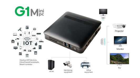 G1 Thin Client PC | Mini PC | Celeron N4020 CPU, 4 Gb Ram, 64 GB Storage 1 Gbps Ethernet + WiFi | for Office | IOT | Automation | The Better, Cheaper, Smarter, Alternative to The Regular Mini pcs