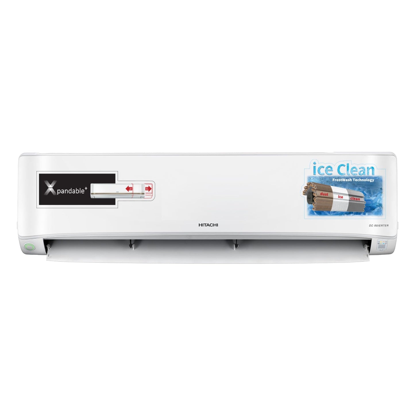 Hitachi 1.5 Ton Class 3 Star Xpandable+ Inverter Split AC (100% Copper, 4-Way Swing, ice Clean, Dust Filter, 3400SXL RAS.D318PCCIBS, White)