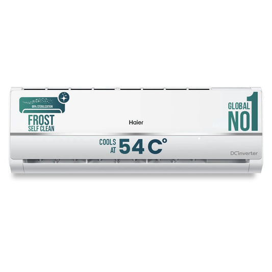 Haier 1 Ton 3 Star Twin Inverter Split AC (Copper, 7 in 1 Convertible, Frost Self Clean, HD Filter, Cools at 54°C, Long Air Throw - HSU11V-TMS3BN-INV,White)