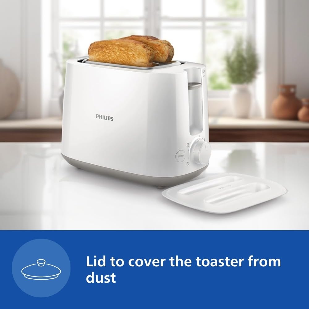 Philips HD2582/00 Two slice Pop-up toaster with bun warmer | 830W | 6 browning settings