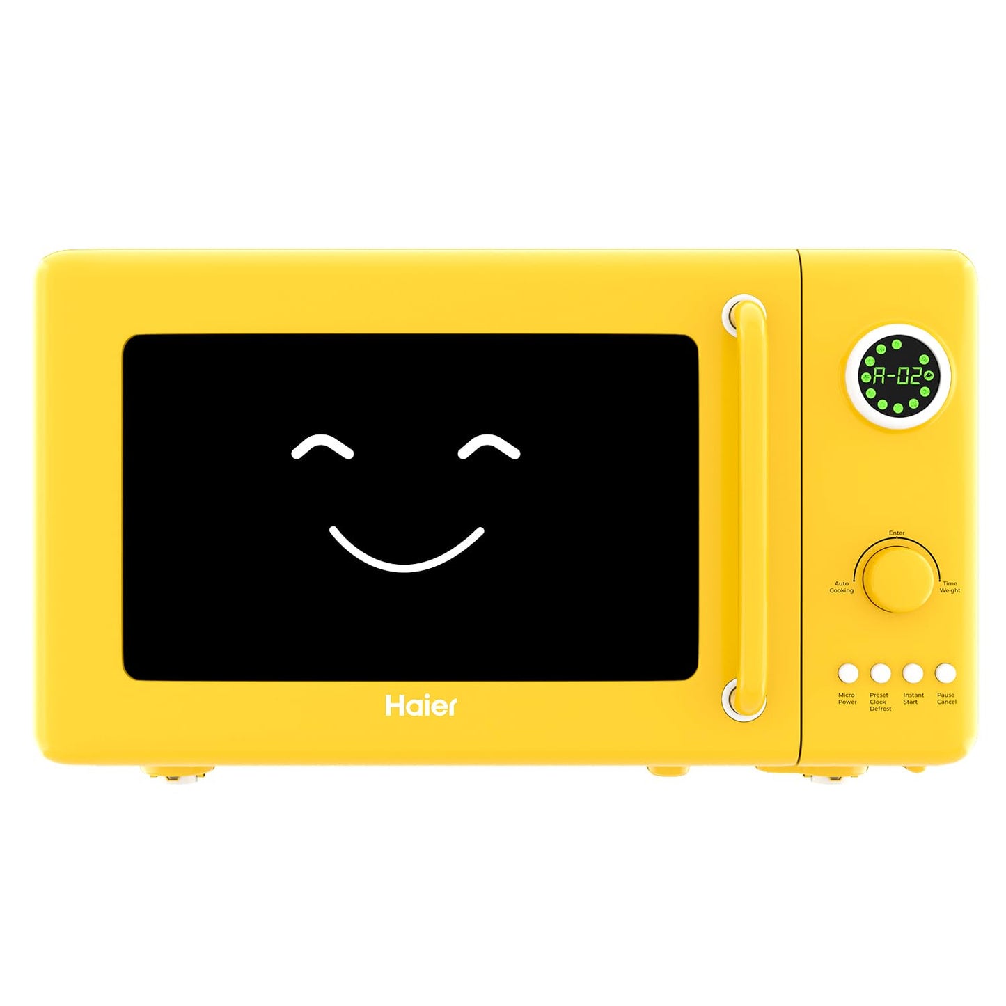 Haier Vogue 20L Lemon Solo Microwave Oven with Auto Cook Menus I Digital Display