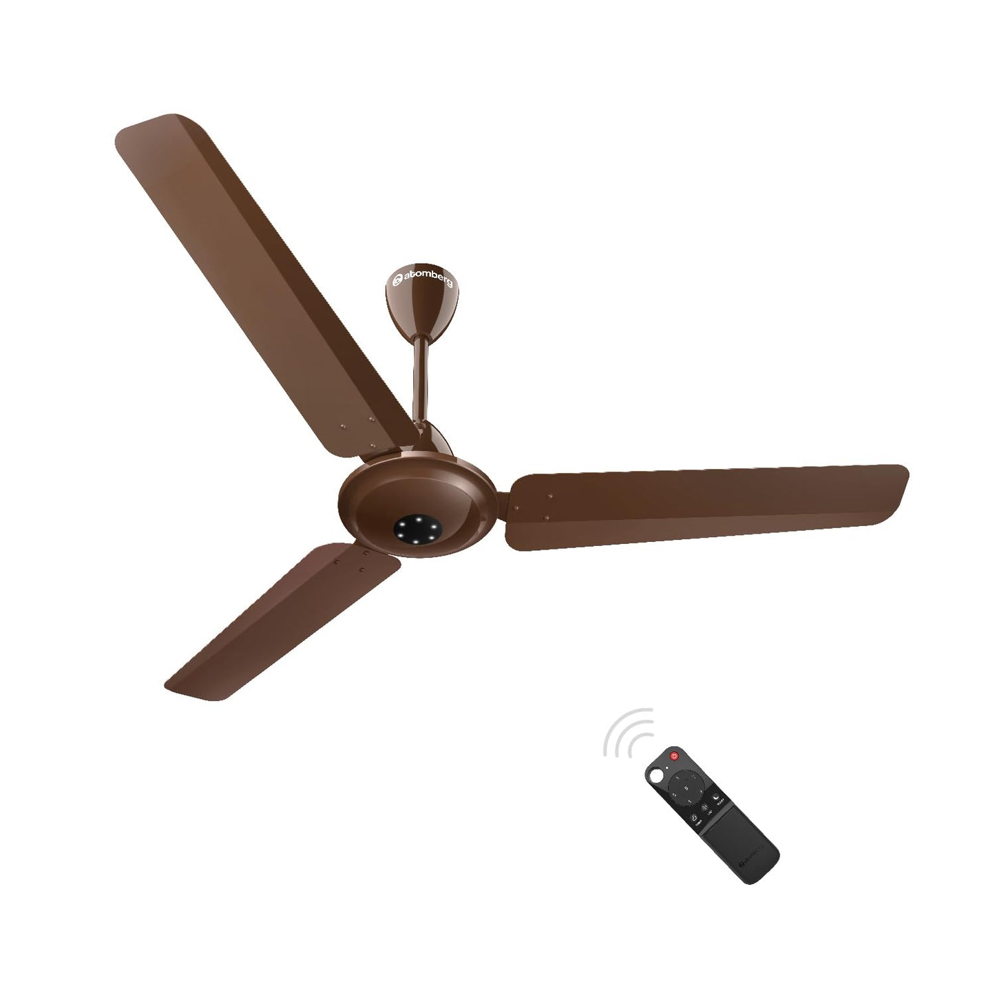 atomberg Efficio Alpha 1200mm BLDC Ceiling Fan with Remote Control | BEE 5 star Rated Energy Efficient Ceiling Fan | High Air Delivery with LED Indicators | 2 Year Warranty (Gloss Black)