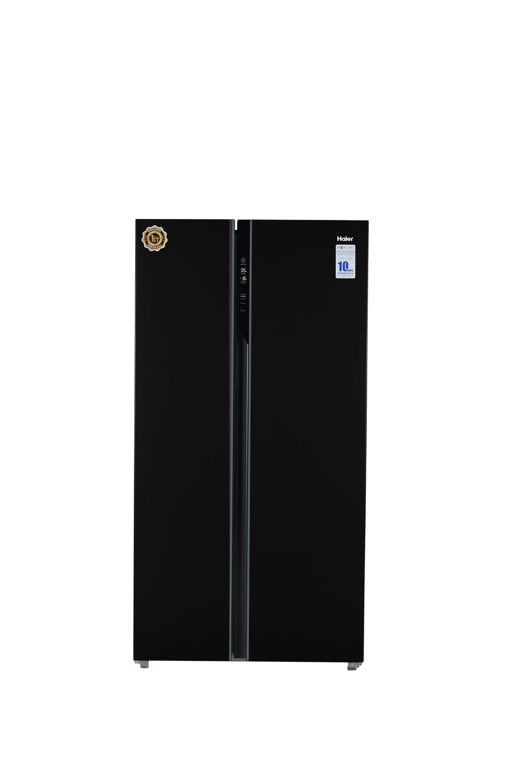 Haier 602L, 3-Star, Vogue 100% Convertible Fridge Space, Expert Inverter 2-Door Side by Side Refrigerator, (HRS-682KYG, Black Yellow Glass)