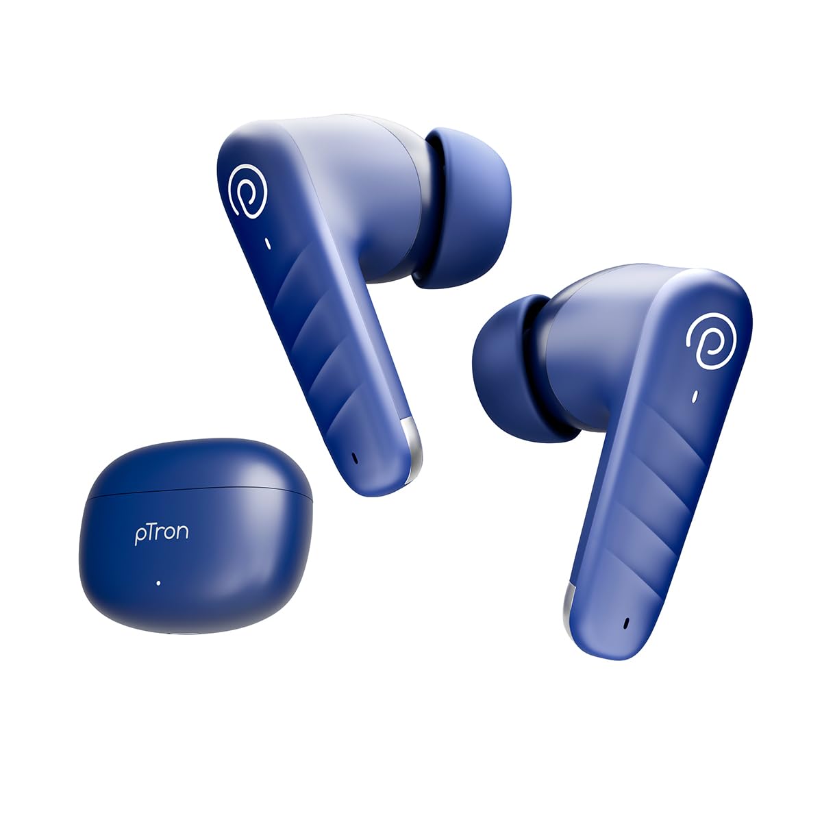 pTron Bassbuds Rogue W/ 40Ms Low-Latency Gaming,Clear Calls,50Hrs Playtime,Pristine Sound,V5.3 Bluetooth in Ear Headphones,Snug-Fit,RGB Lights,Touch Control,Voice Assist,IPX5 Water Resistant(Black)
