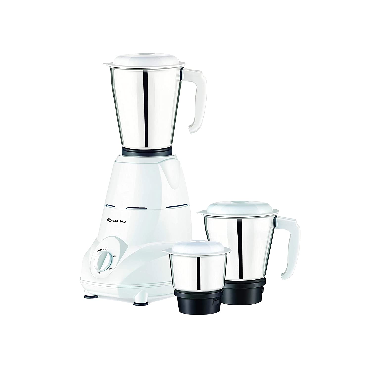 Bajaj Rex Ninja Series 4 Jar 500W Mixer Grinder | DuraCut Blades | 2-In-1 Function Blade In Dry Jar | 2 Yrs Warranty 【Black/Grey】