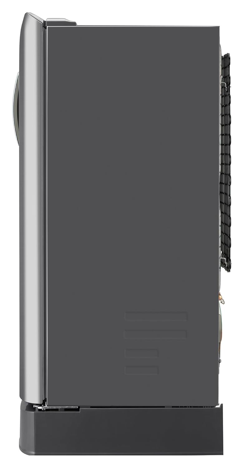 LG 185 L, 5 Star, Smart Inverter Compressor, Direct-Cool Single Door Refrigerator (GL-D201APZU.BPZZEBN, Shiny Steel, Base stand with drawer & Fast Ice Making)