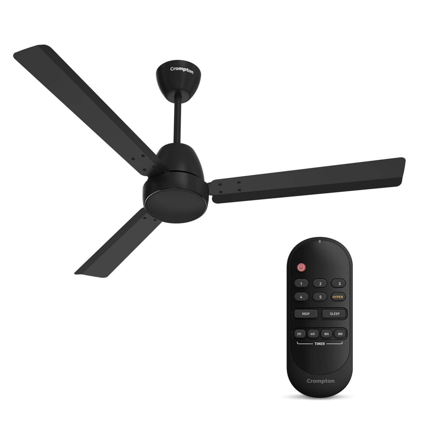 Crompton Energion Nucleoid 1200mm BLDC Ceiling Fan | Remote Control | BEE 5 Star Energy Rated | High Air Delivery | 4 Years Manufacturer Warranty | Silver White